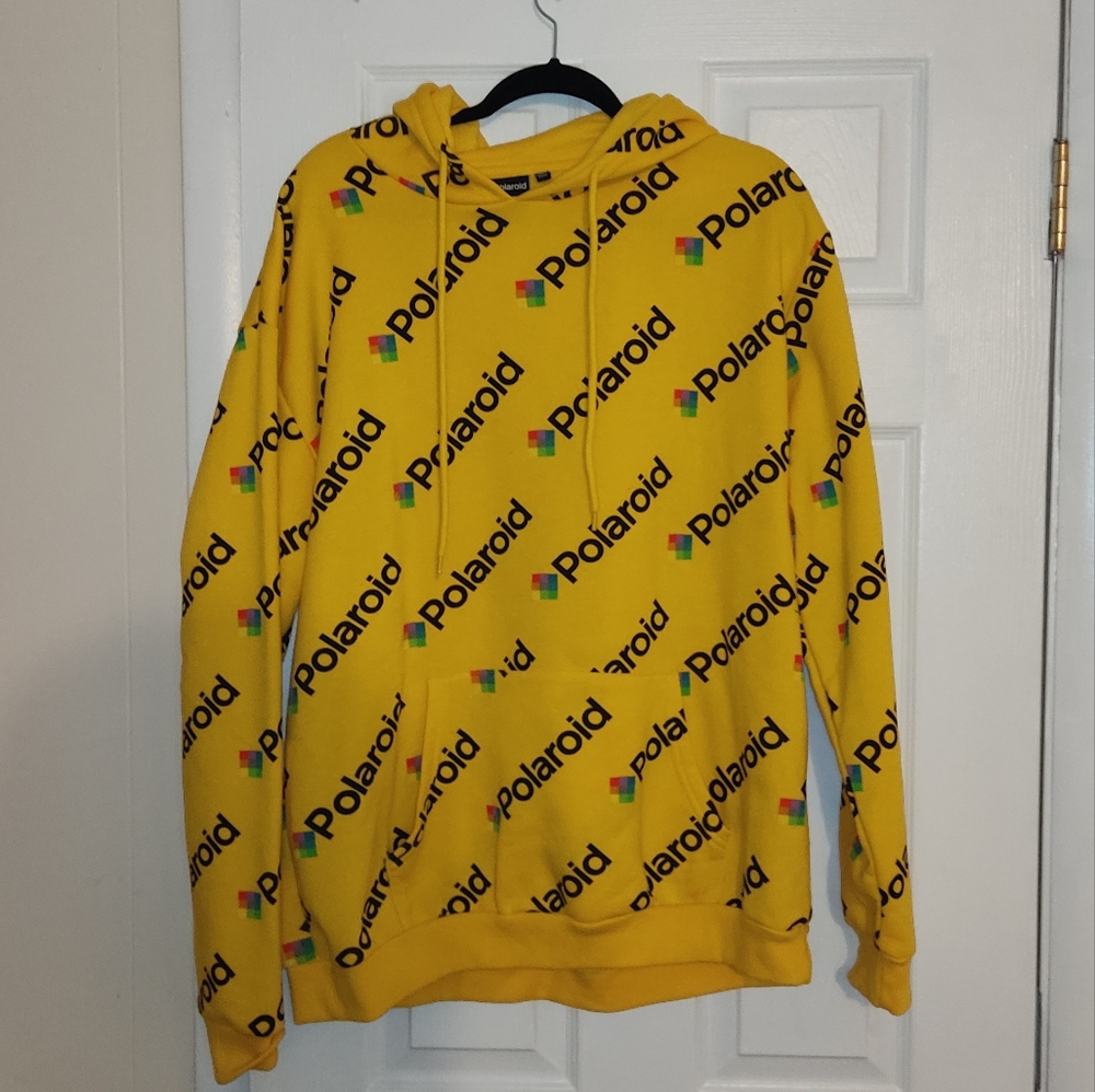 All-Over Polaroid Yellow Hoodie